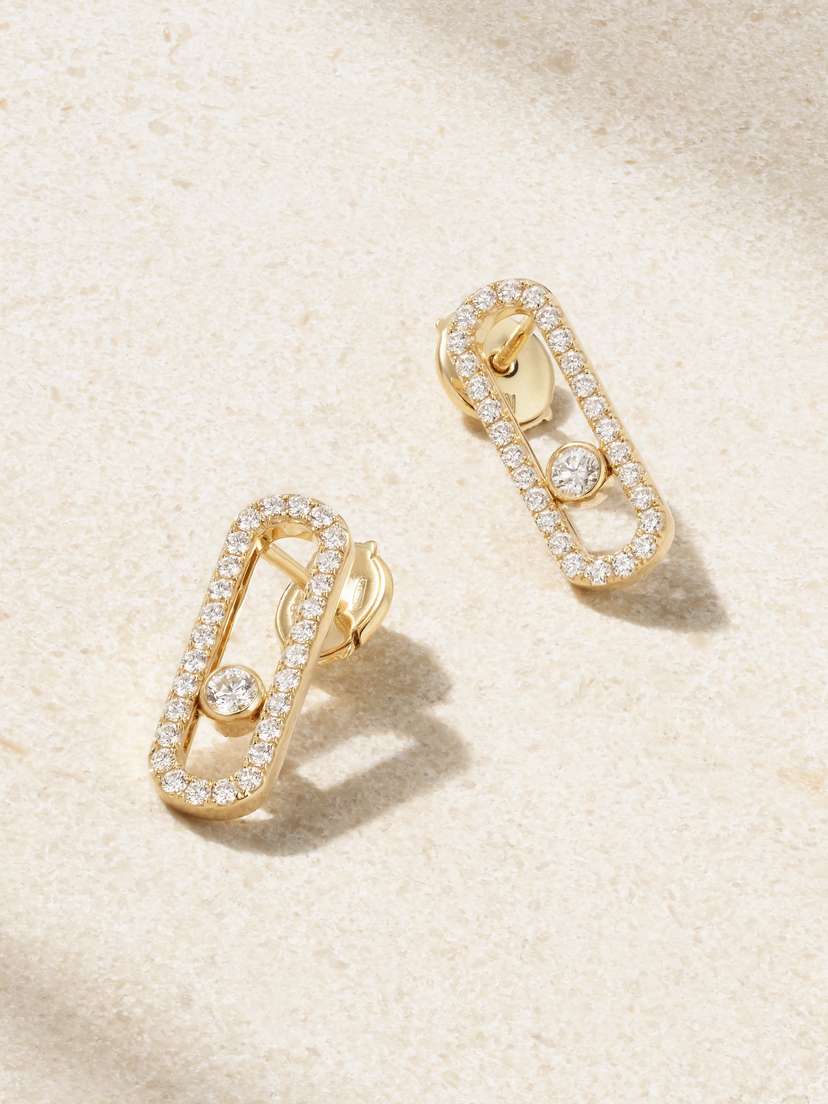 Messika Move Uno 18-karat Gold Diamond Earrings