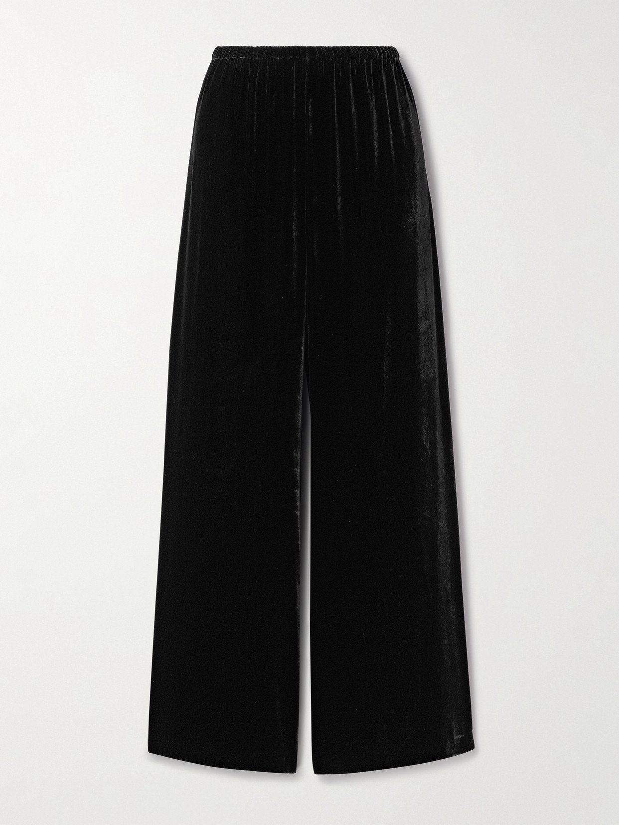 La Ligne Velvet Wide-leg Pants In Black
