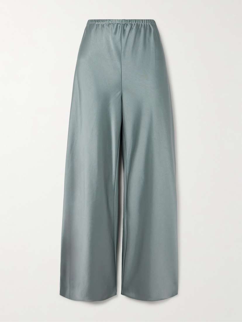 La Ligne Colby Satin Wide-leg Pants