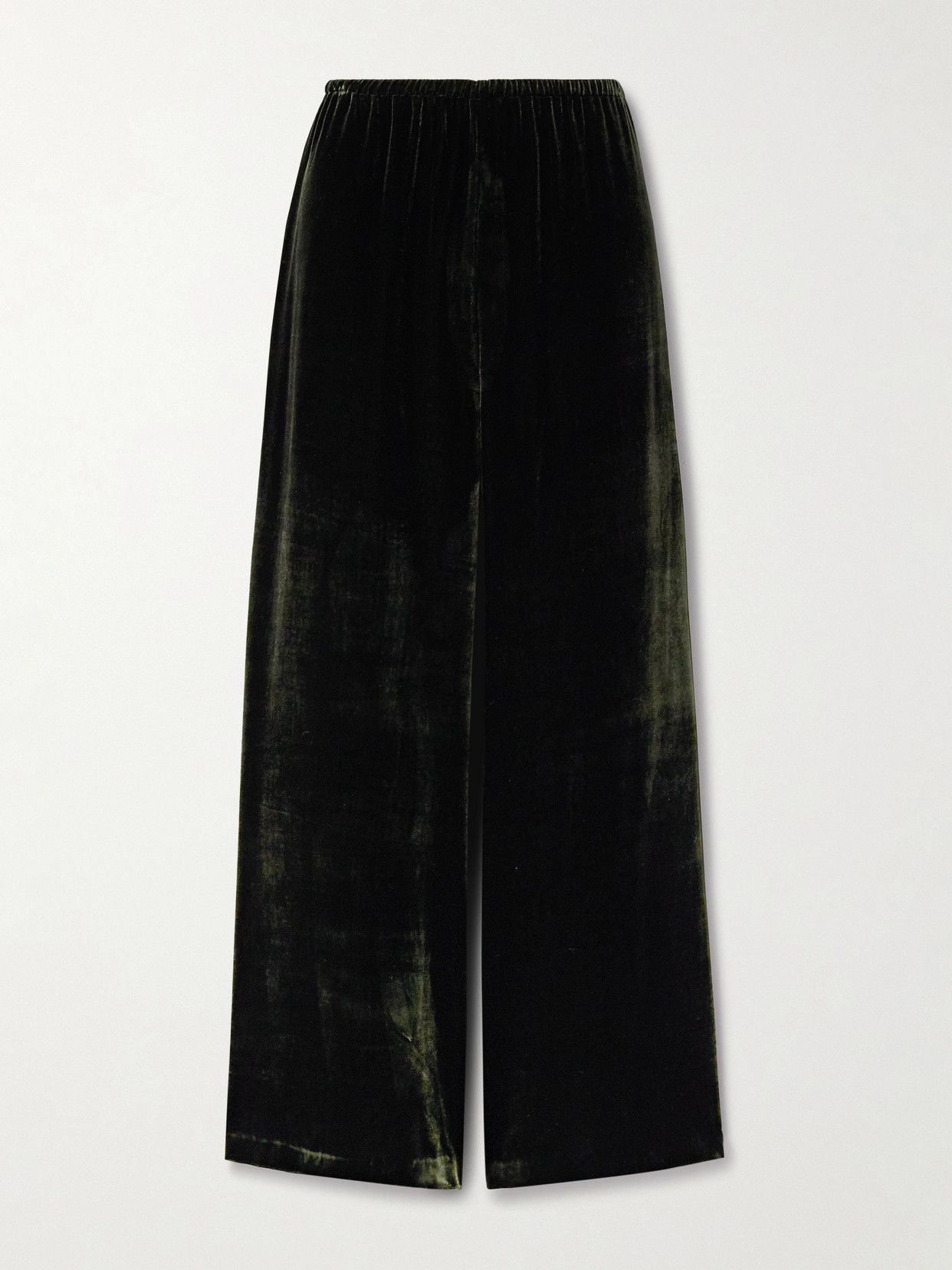 La Ligne Velvet Wide-leg Pants In Green