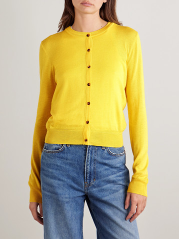 La Ligne Ben silk, wool and cashmere-blend cardigan