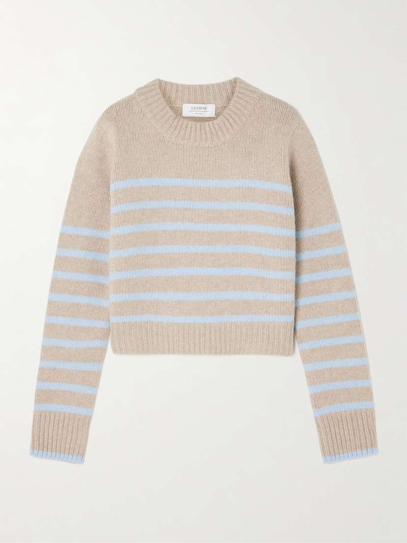 La Ligne Mini Marin Striped Wool And Cashmere-blend Sweater