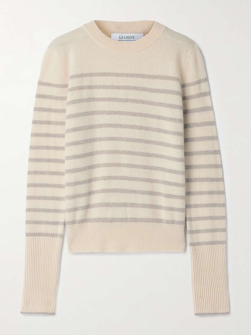 La Ligne Lean Lines Striped Cashmere Sweater