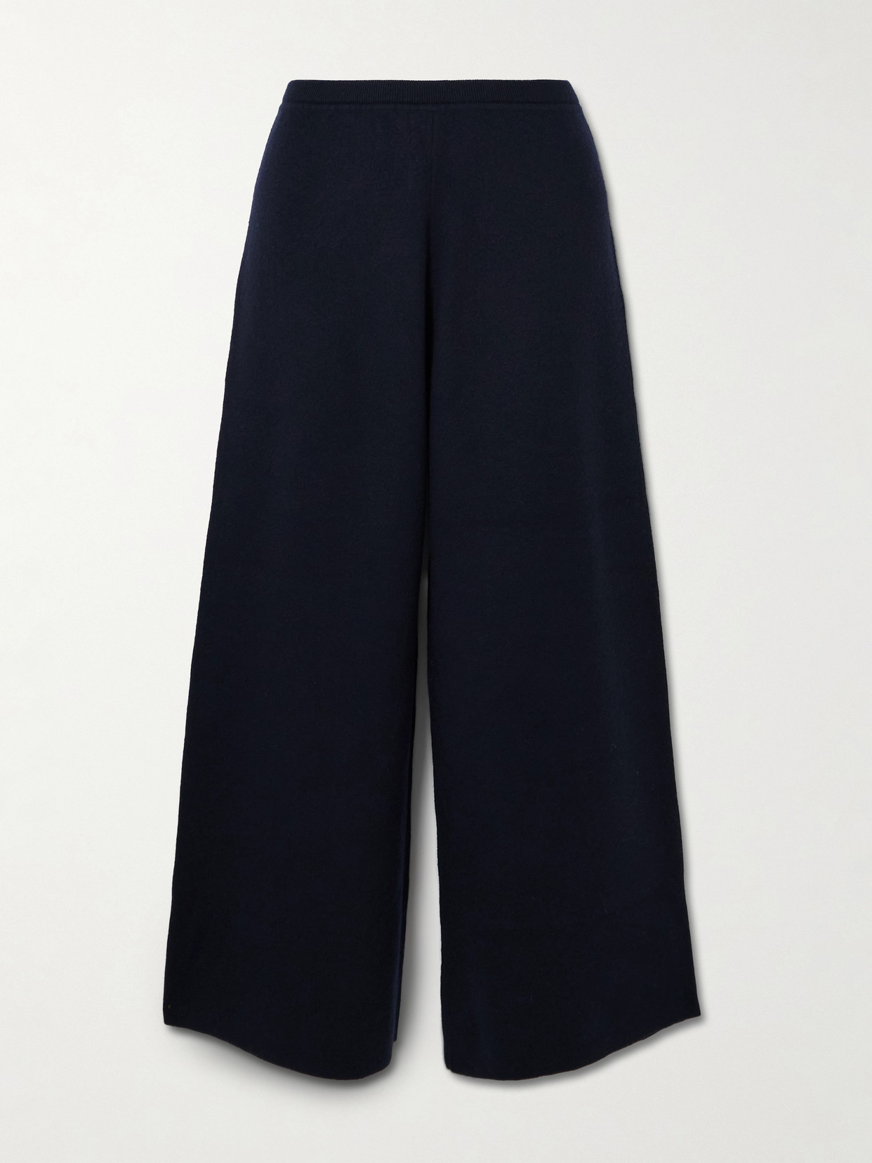 La Ligne Colby Wool And Cashmere-blend Wide-leg Pants In Blue