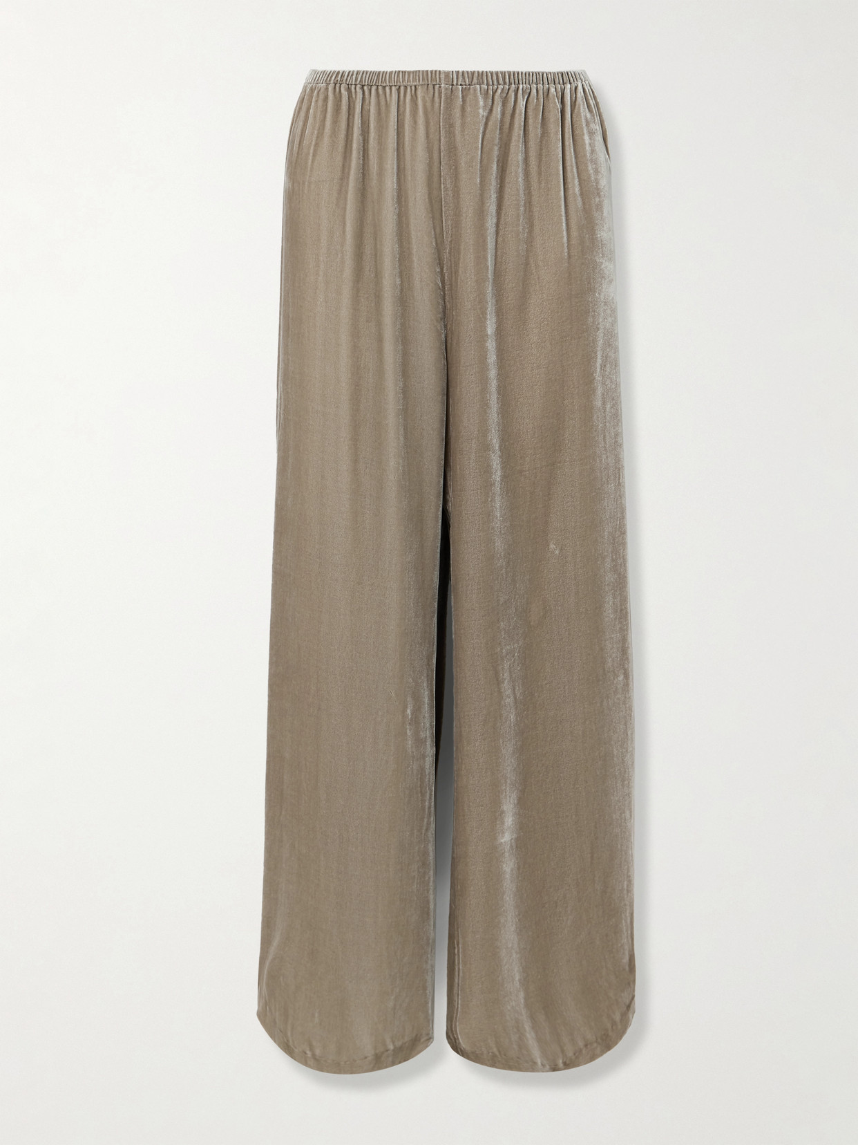 La Ligne Velvet Wide-leg Pants In Brown