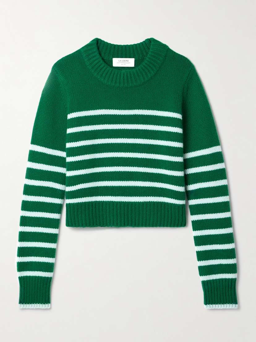 La Ligne Mini Marin Striped Wool And Cashmere-blend Sweater