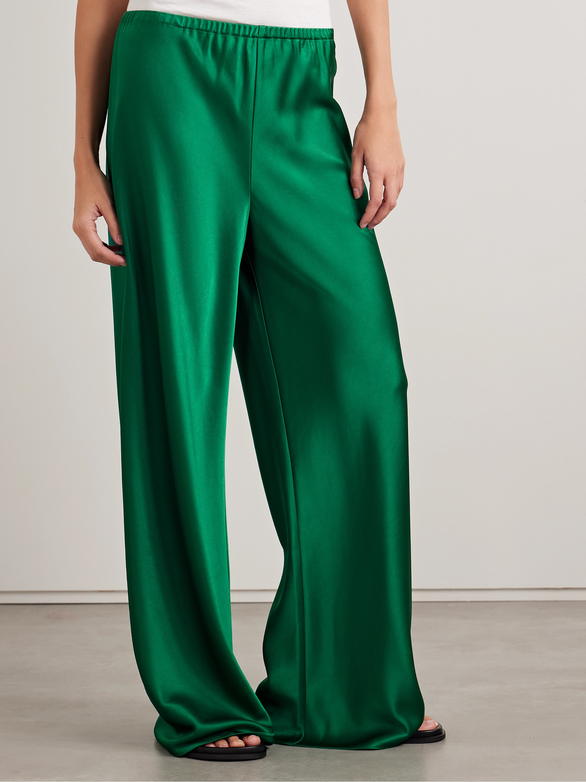 La Ligne Colby satin wide-leg pants