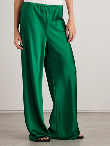 La Ligne Colby satin wide-leg pants