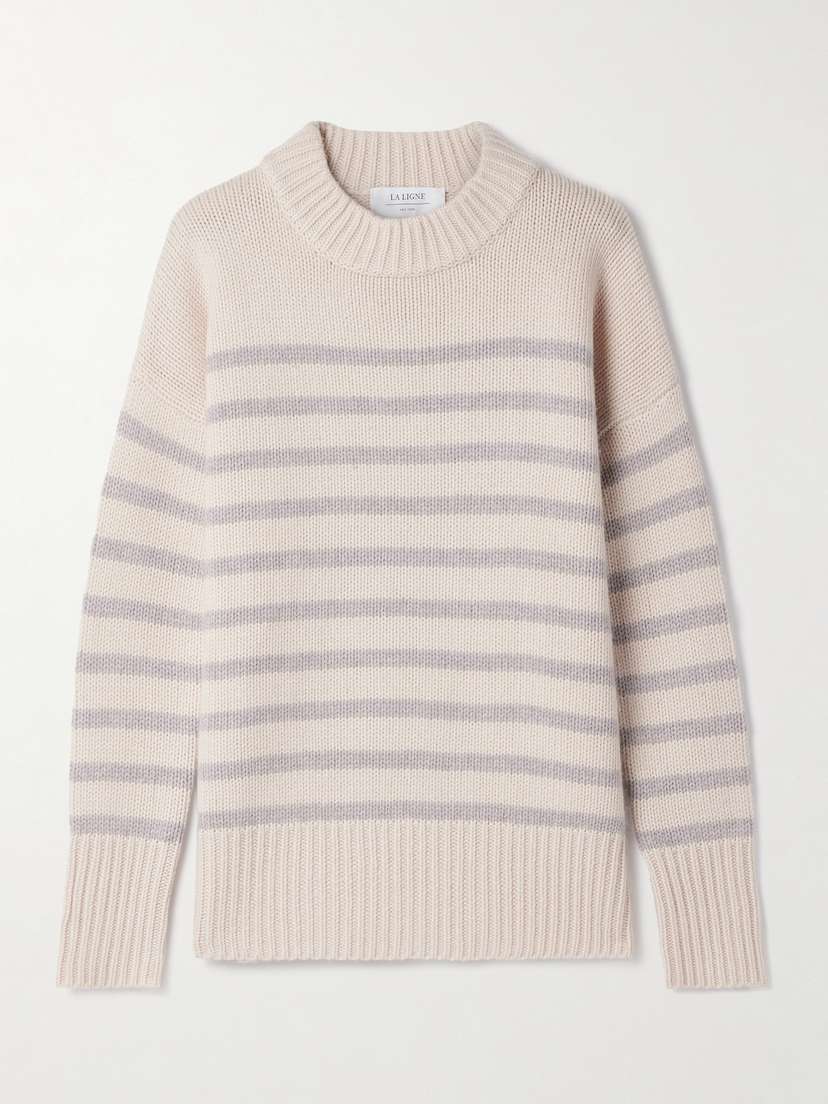 La Ligne Marin Striped Wool And Cashmere-blend Sweater