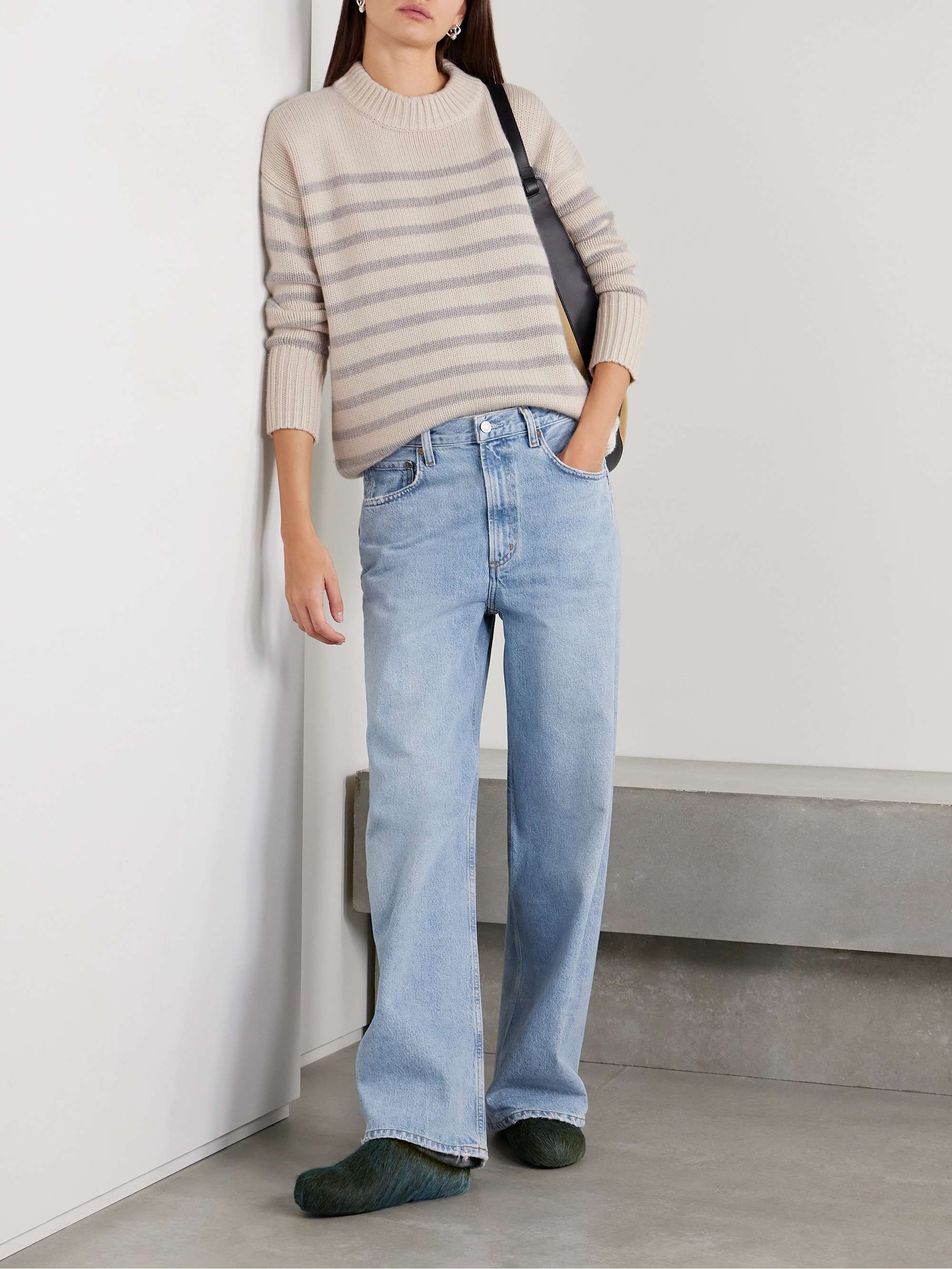 LA LIGNE Marin striped wool and cashmere-blend sweater