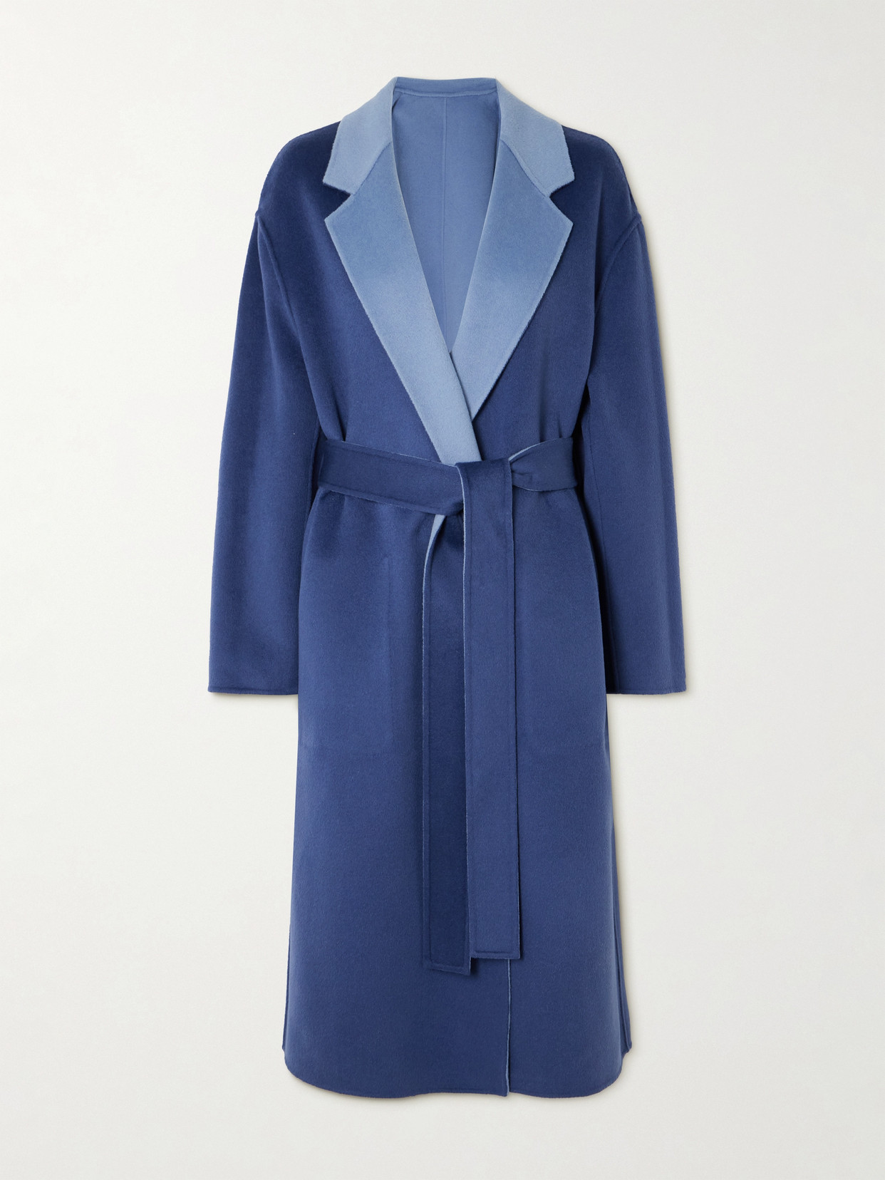 Joseph Edmond Reversible Wool, Cashmere And Silk-blend Coat In Blue