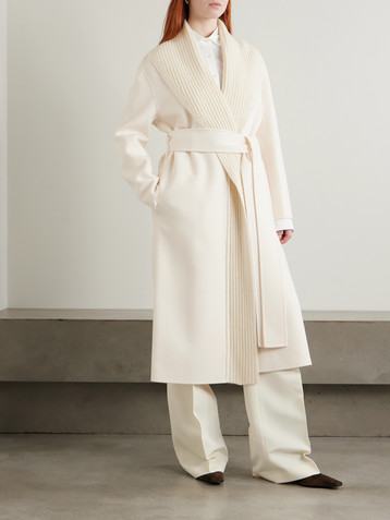 JOSEPH Rica belted cashmere and wool-blend coat