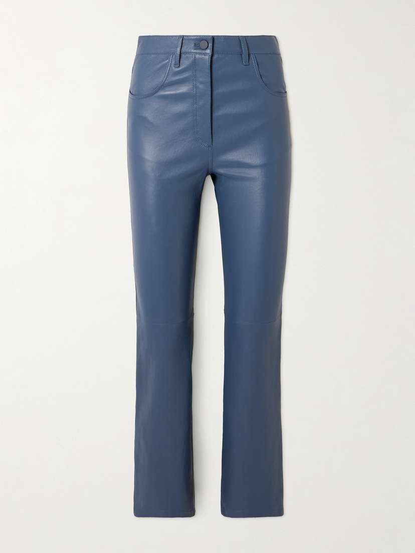 Joseph Duke Cropped Leather Straight-leg Pants