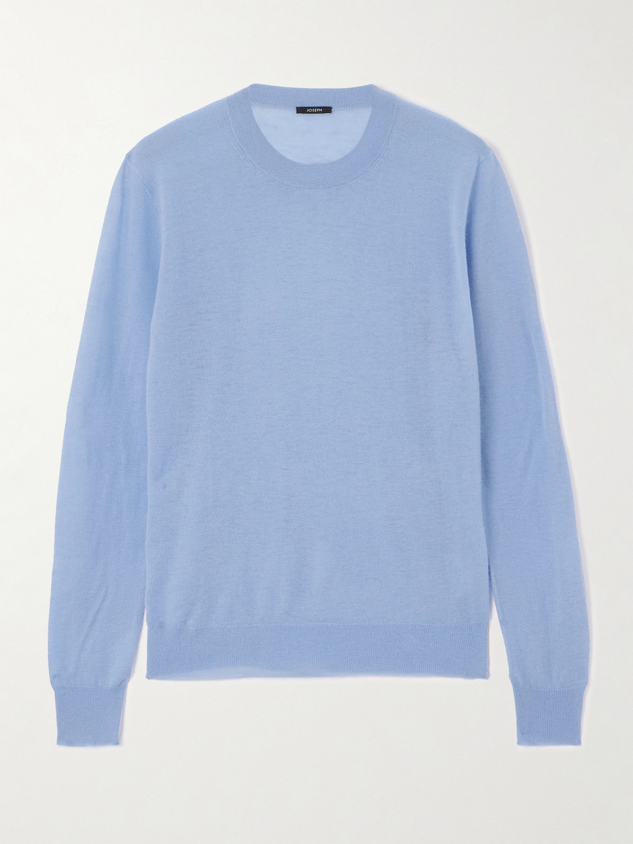 Joseph Open Cashmere Round Neck Jumper In Blue