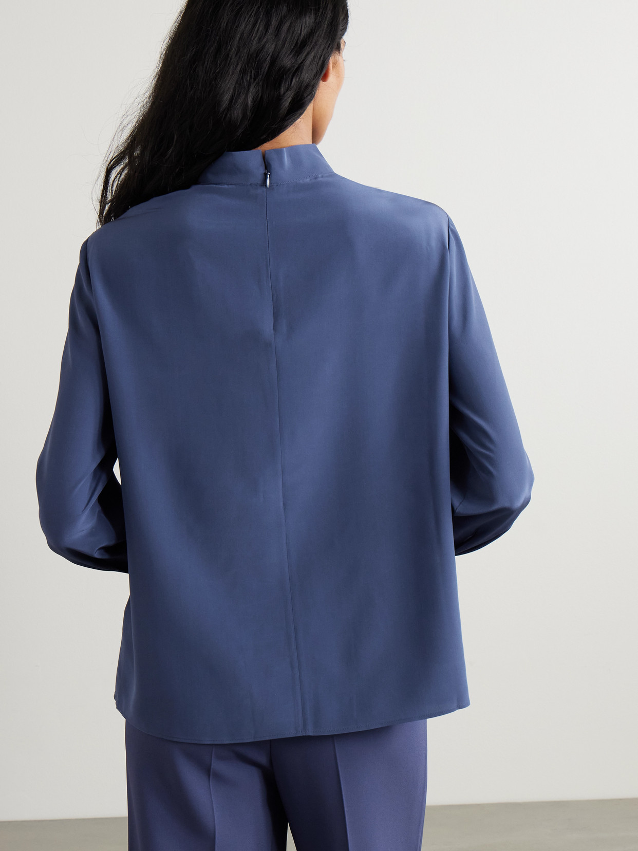 Bailie Layered Silk Crepe De Chine Blouse