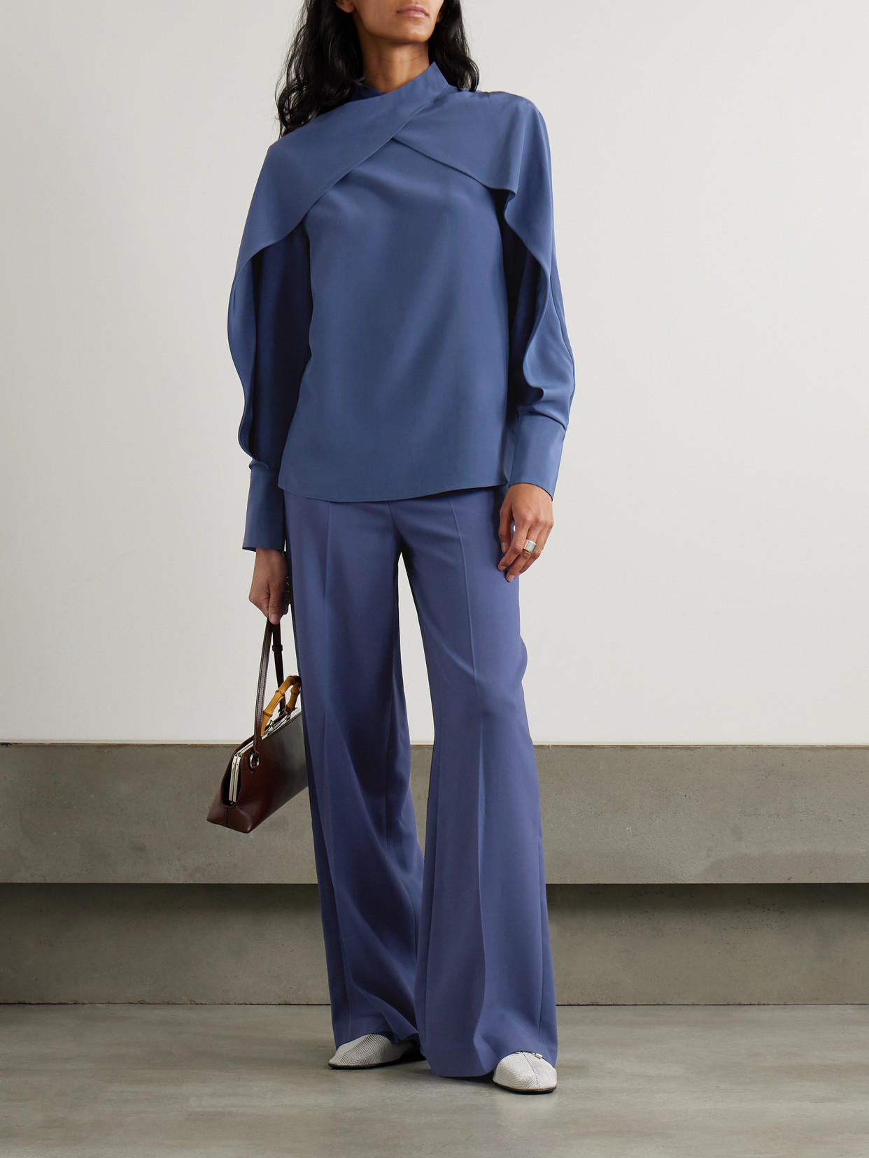 Bailie Layered Silk Crepe De Chine Blouse