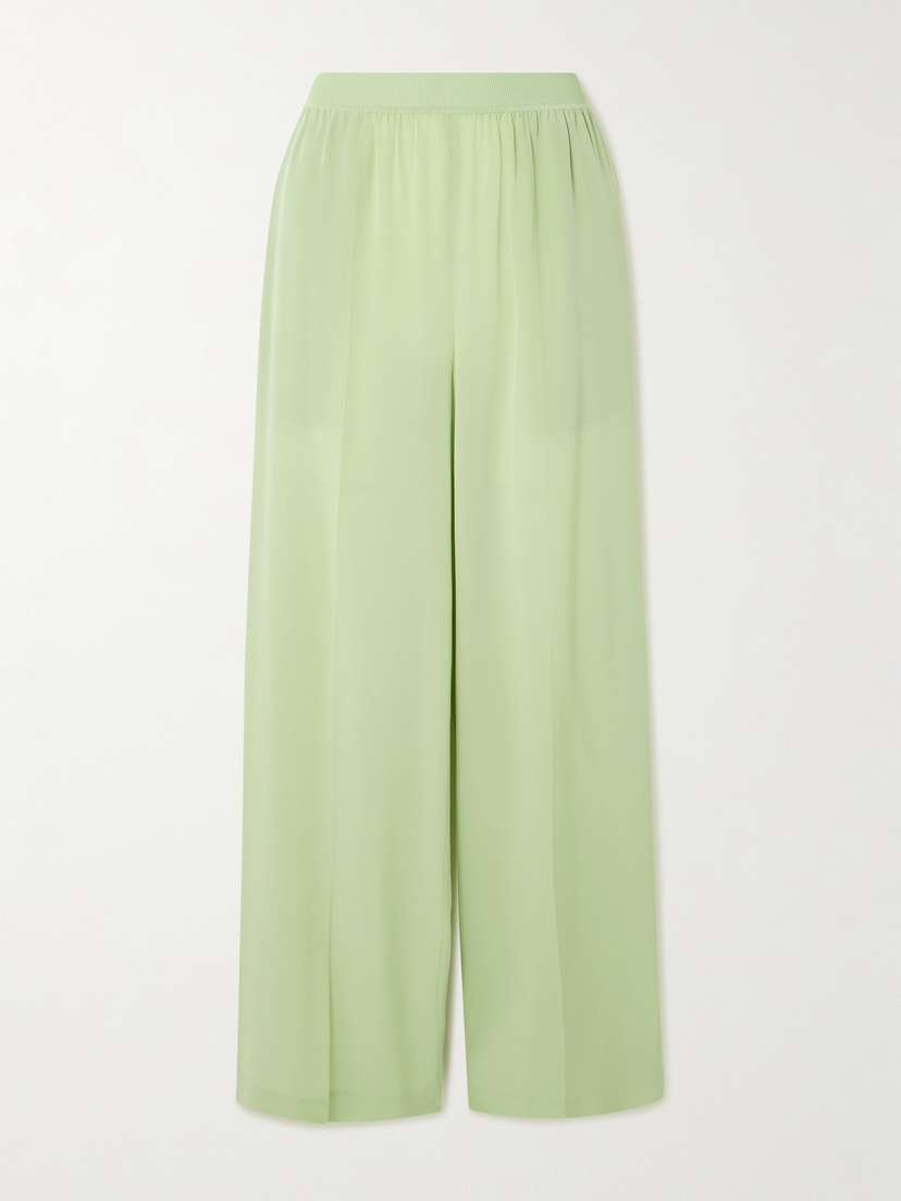 Joseph Hulin Silk Crepe De Chine Wide-leg Pants