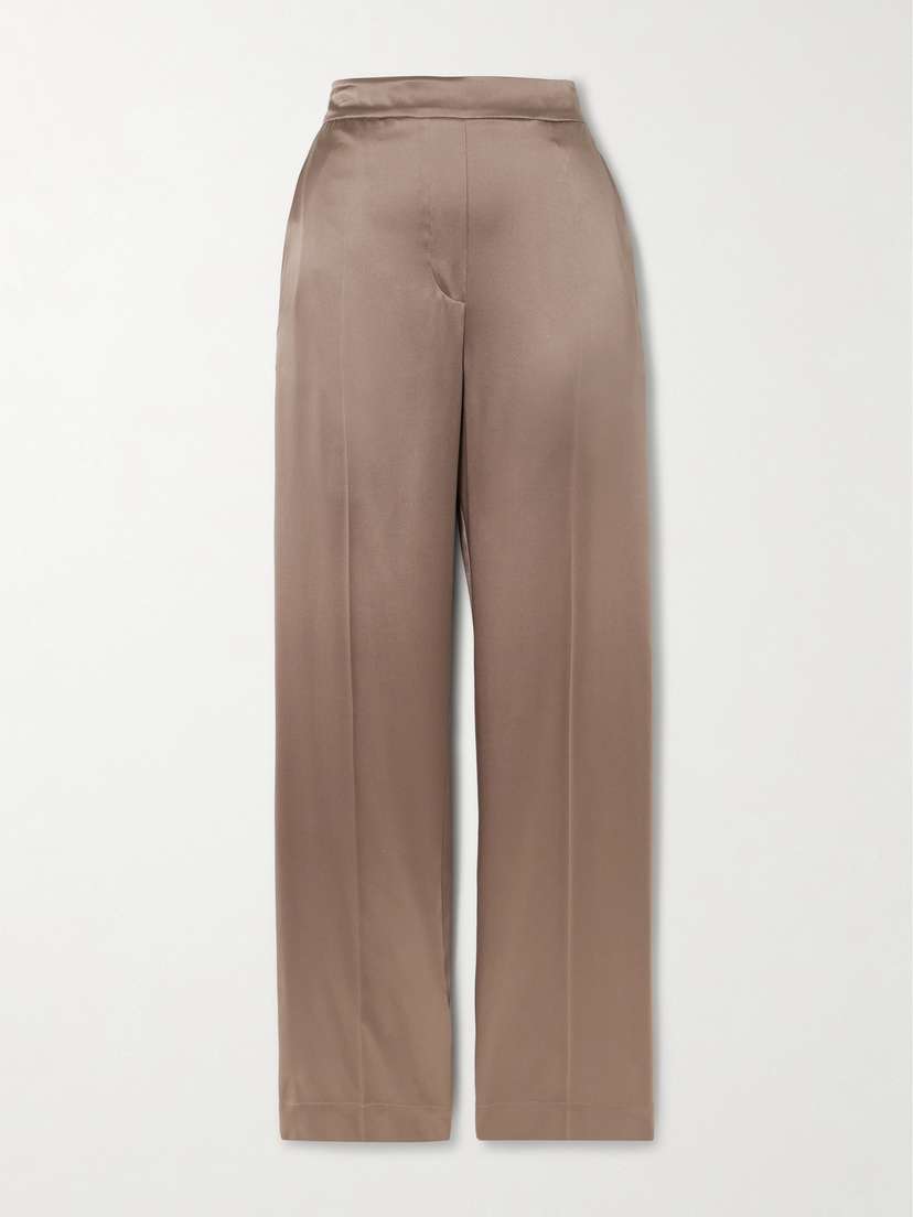 Joseph Tova Silk-satin Straight-leg Pants