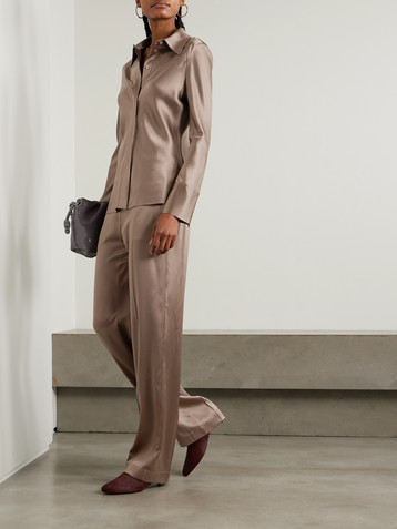 JOSEPH Tova silk-satin straight-leg pants