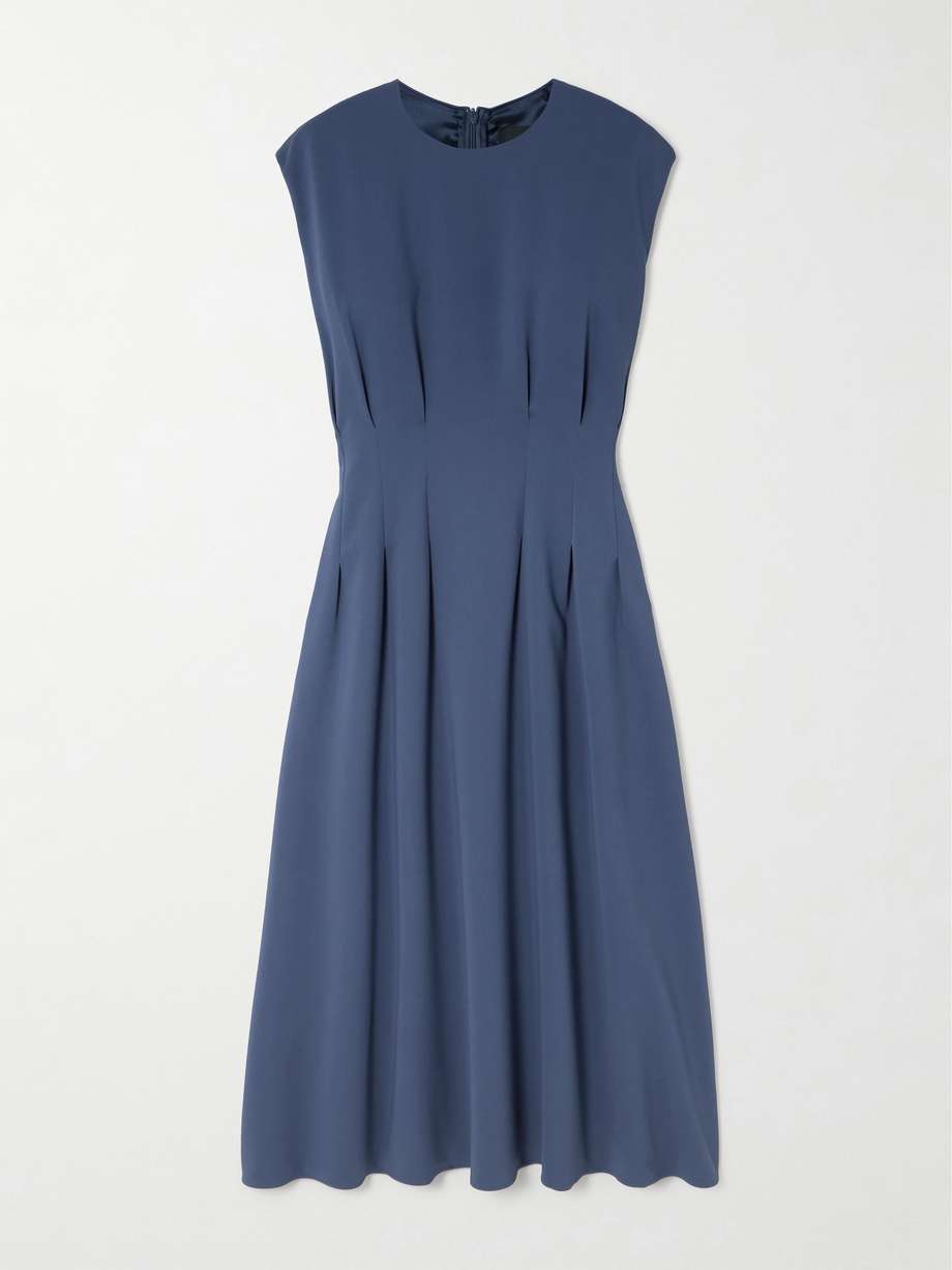 delma pleated cady midi dress