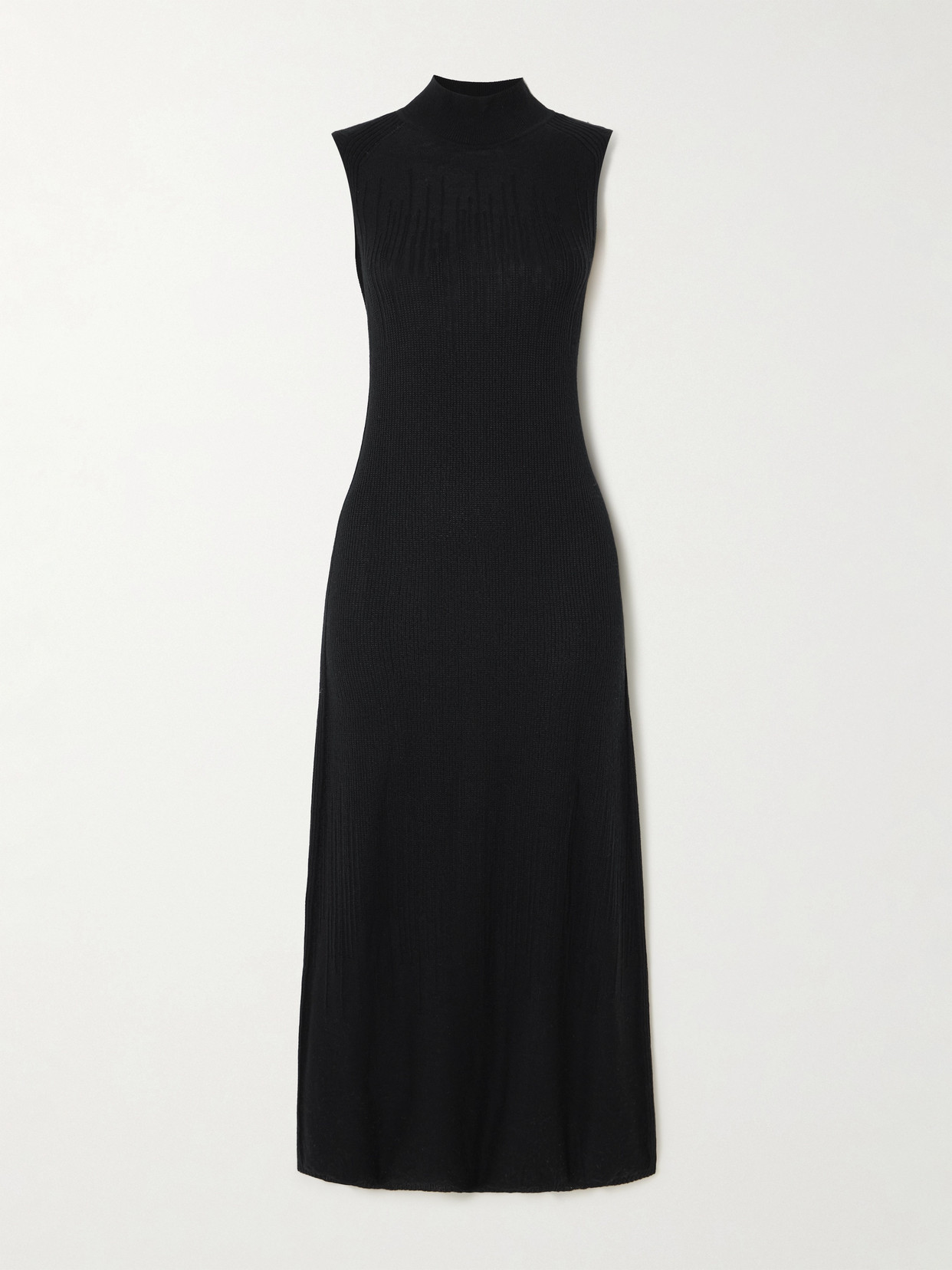 Joseph Wool And Silk-blend Maxi Dress In Black