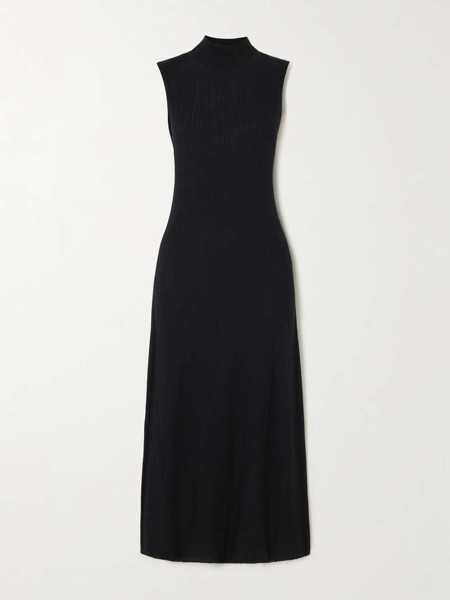 wool and silk-blend maxi dress