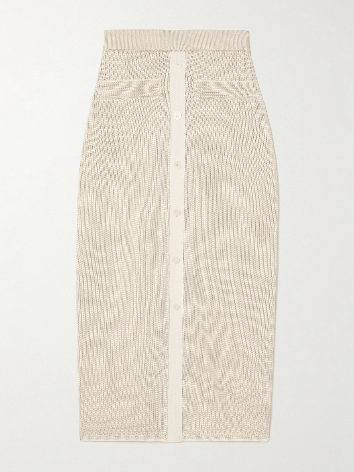 Joseph Elastic Waist Skirt In Ivory/quail