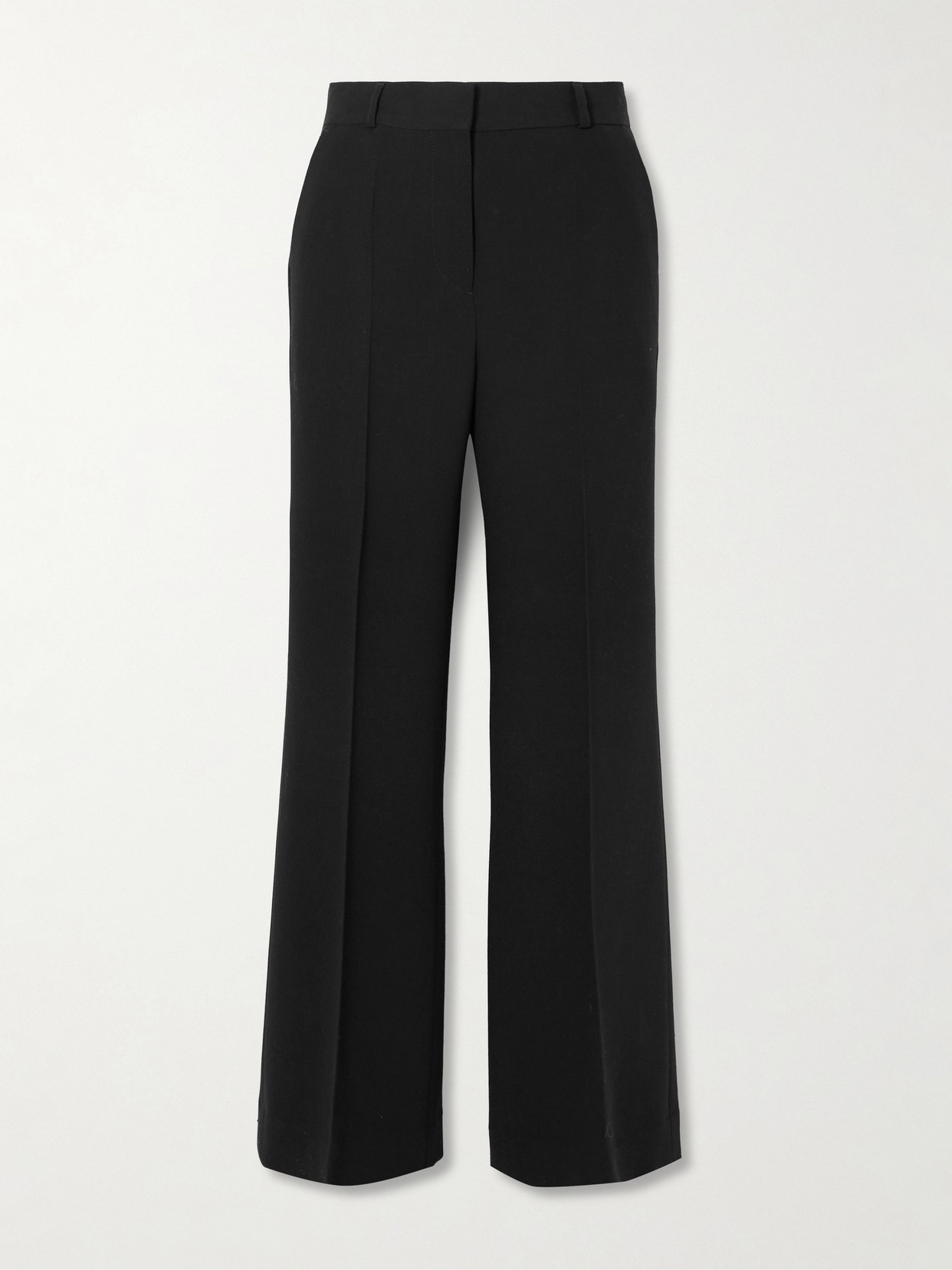 Totême Crepe Wide-leg Pants In Black