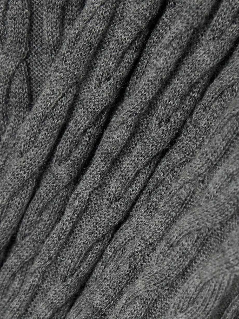 cable-knit wool maxi dress