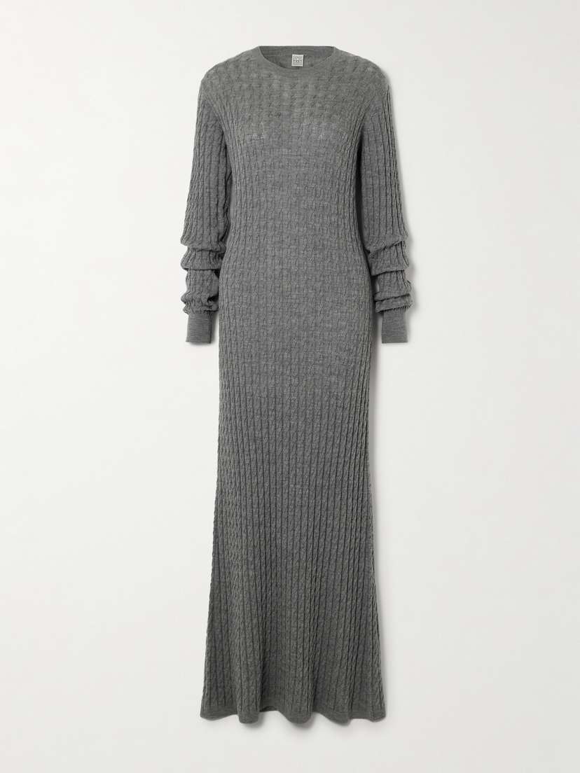 TOTEME Cable-knit Wool Maxi Dress