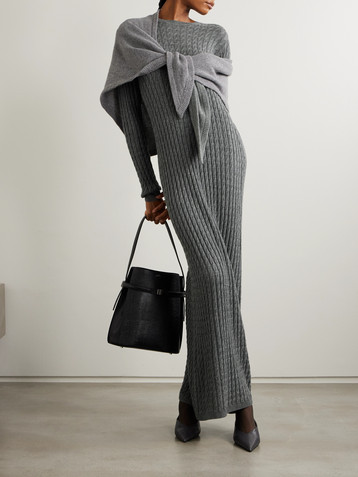 TOTEME Cable-knit wool maxi dress