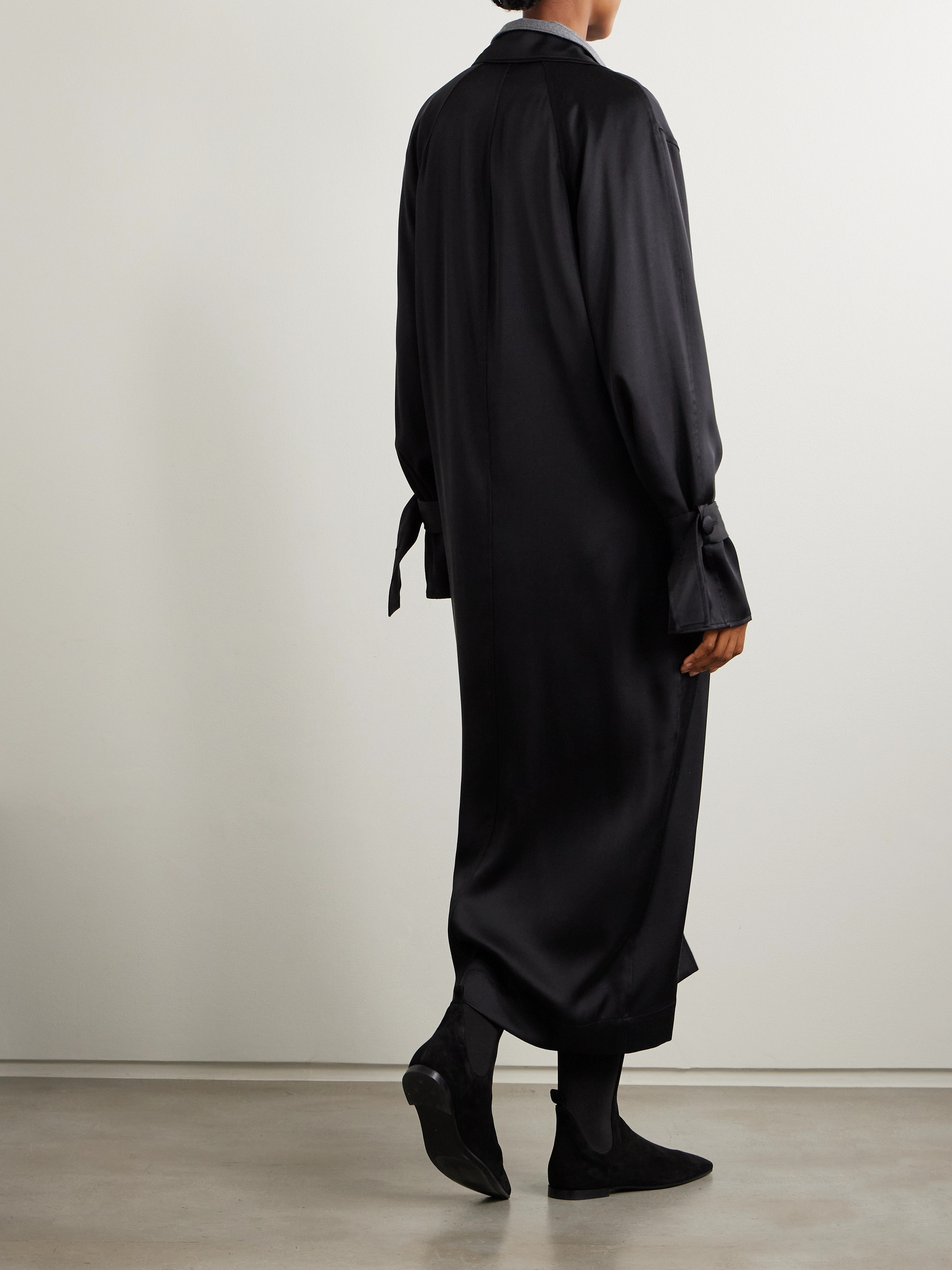 TOTEME Satin trench coat thumbnail