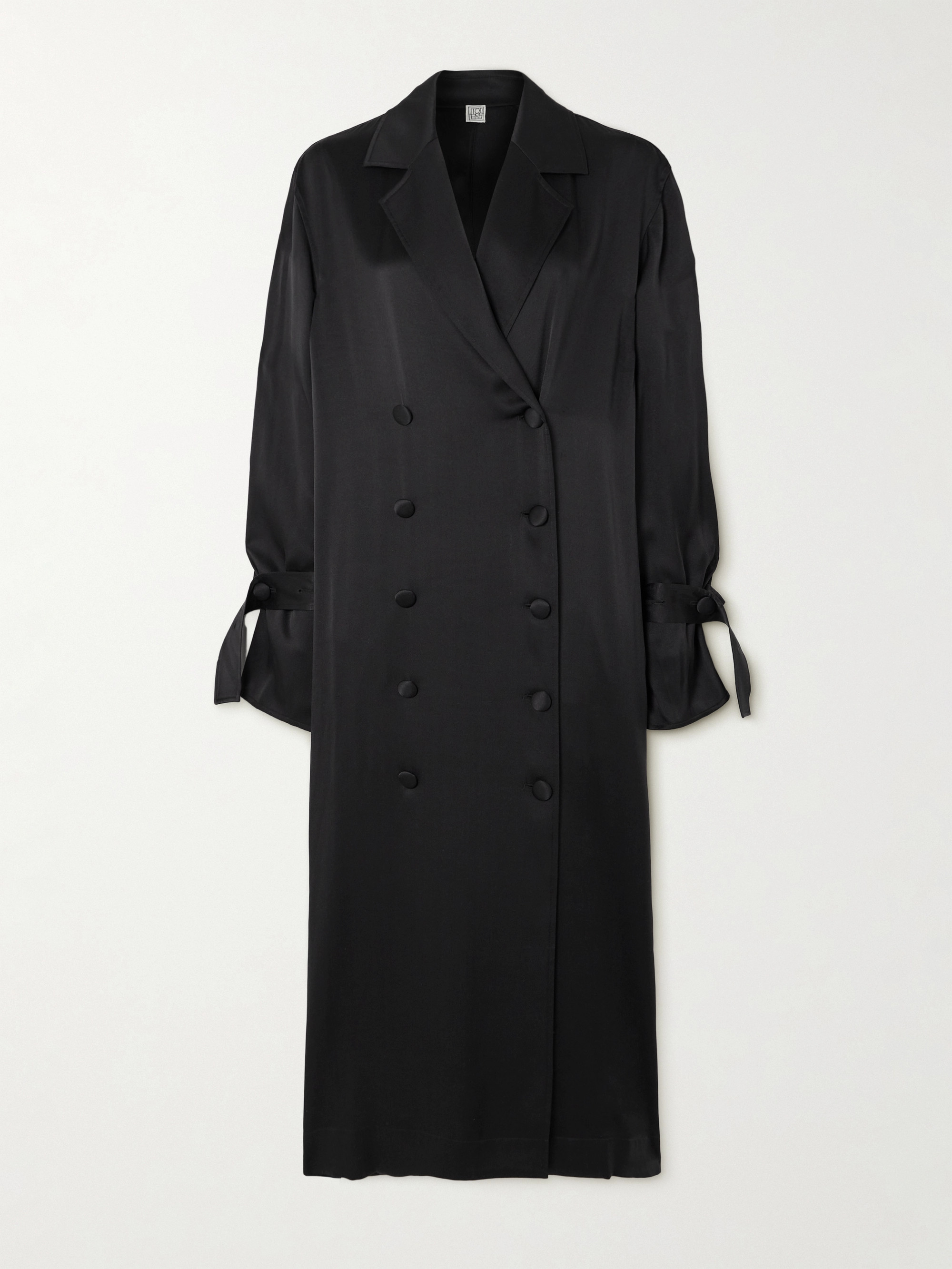 TOTEME Satin trench coat thumbnail