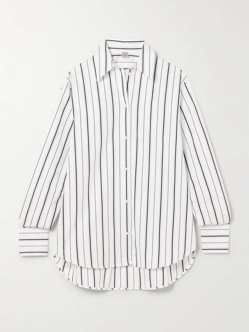 TOTEME Striped Cotton-poplin Shirt