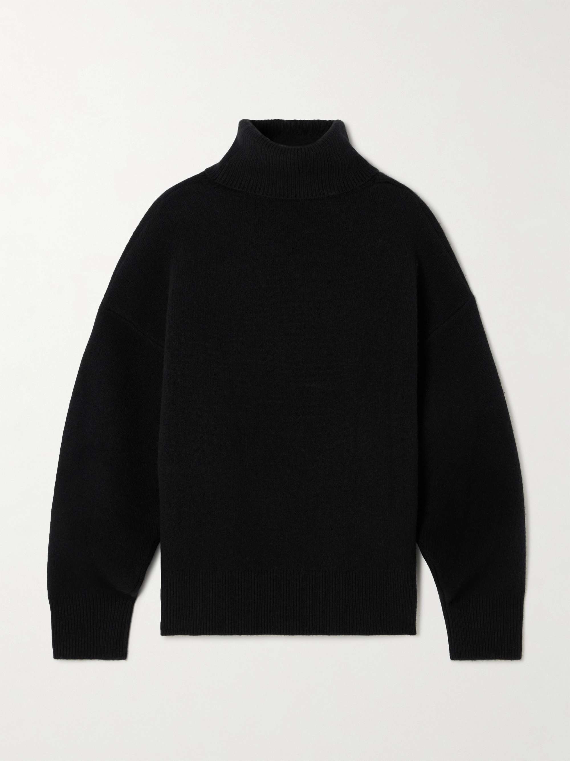 Turtleneck dress in wool blend - Black | Benetton