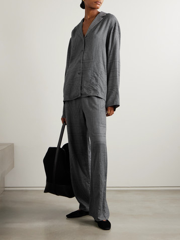 TOTEME Embroidered LENZING™ Modal-flannel shirt