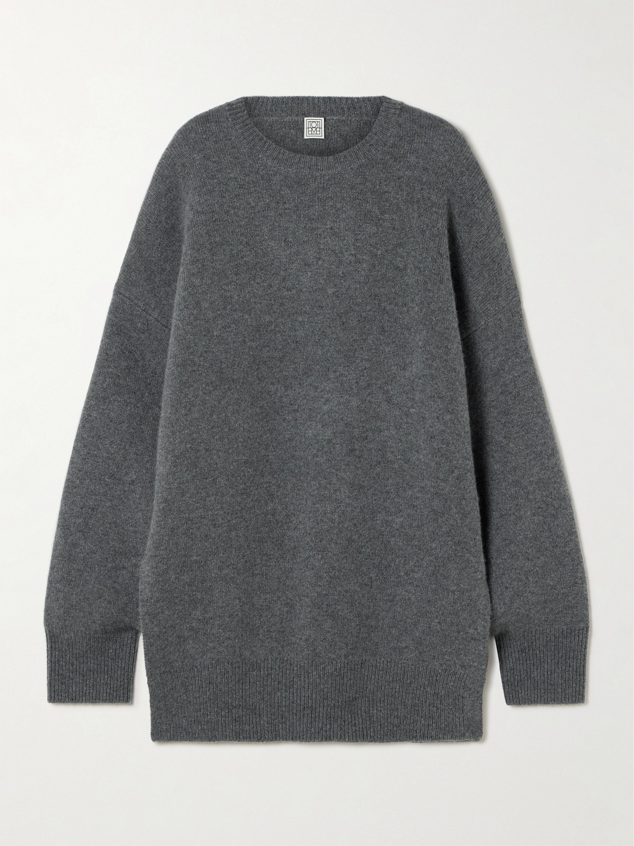 Totême Oversized Wool-blend Sweater In Gray