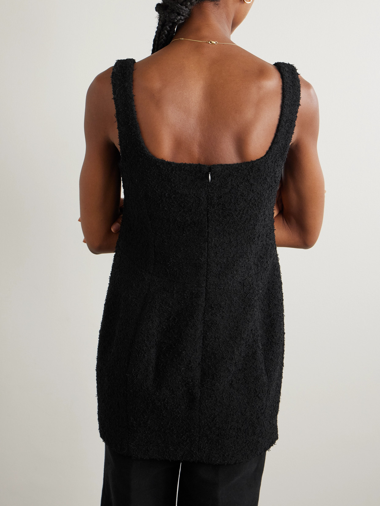 Wool-Blend Bouclé Top