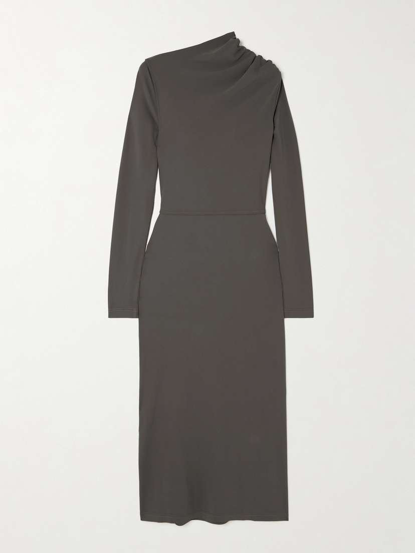 TOTEME Gathered Stretch-jersey Maxi Dress