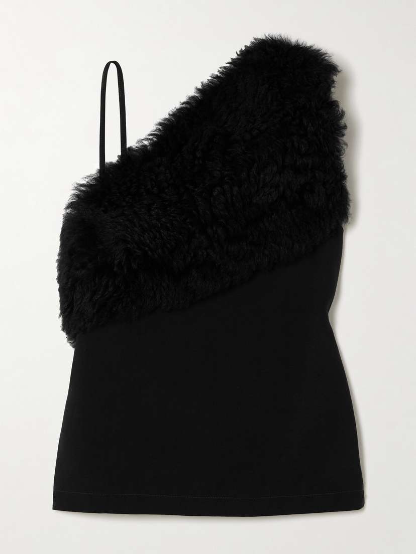 Toteme — Jersey and shearling top
