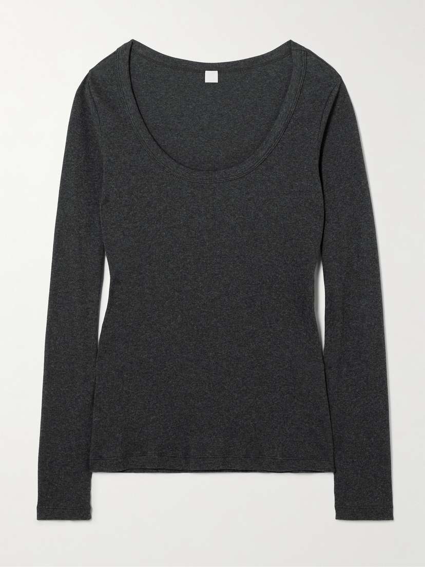 TOTEME Ribbed Stretch Organic Cotton-jersey Top