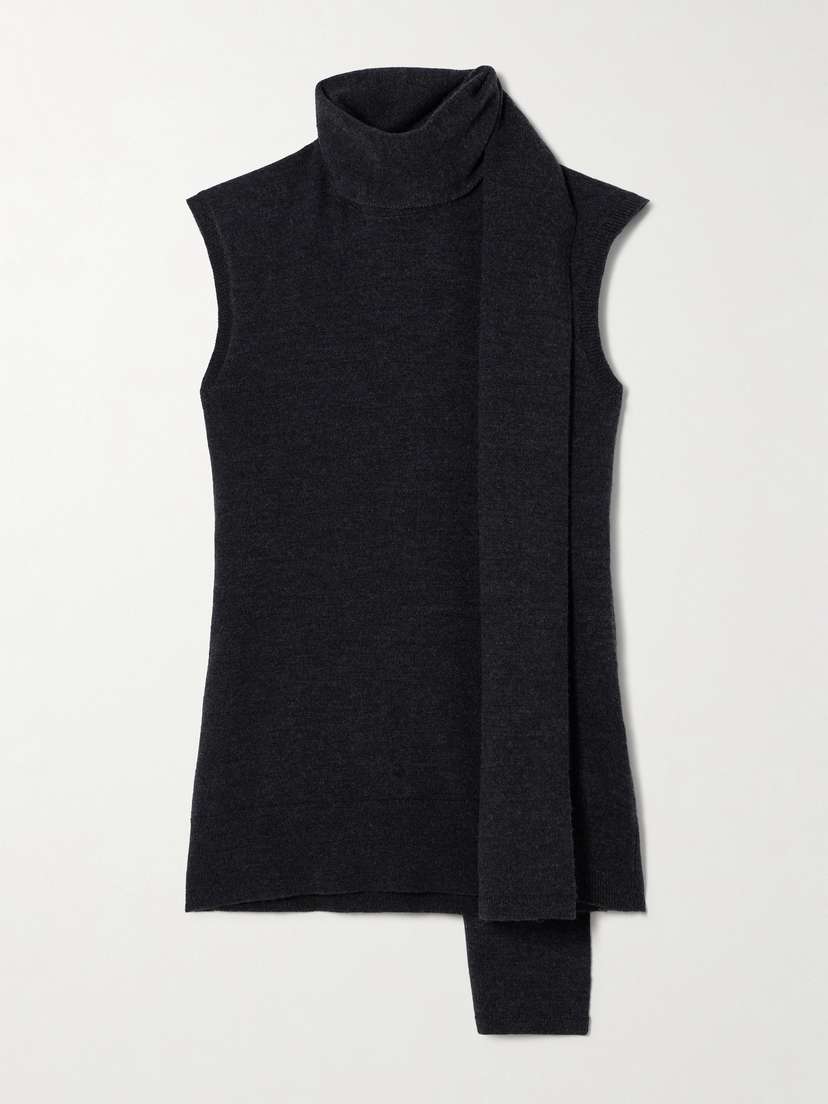 TOTEME Draped Recycled Wool-blend Sweater