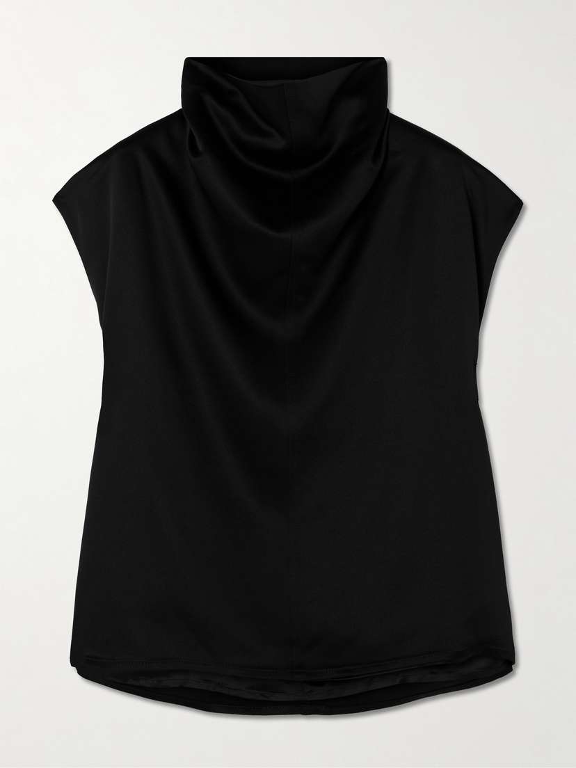 TOTEME Draped Satin-crepe Blouse