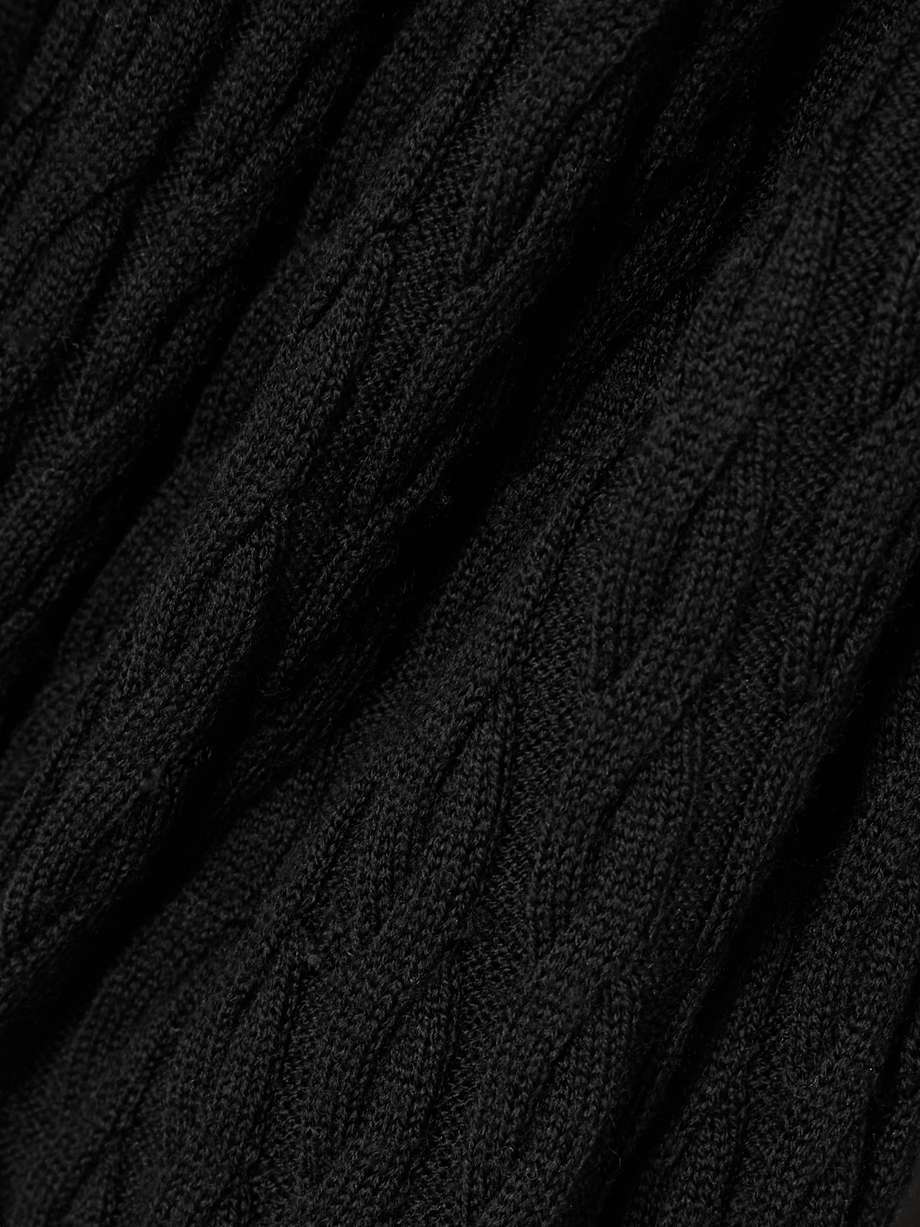 cable-knit wool maxi dress