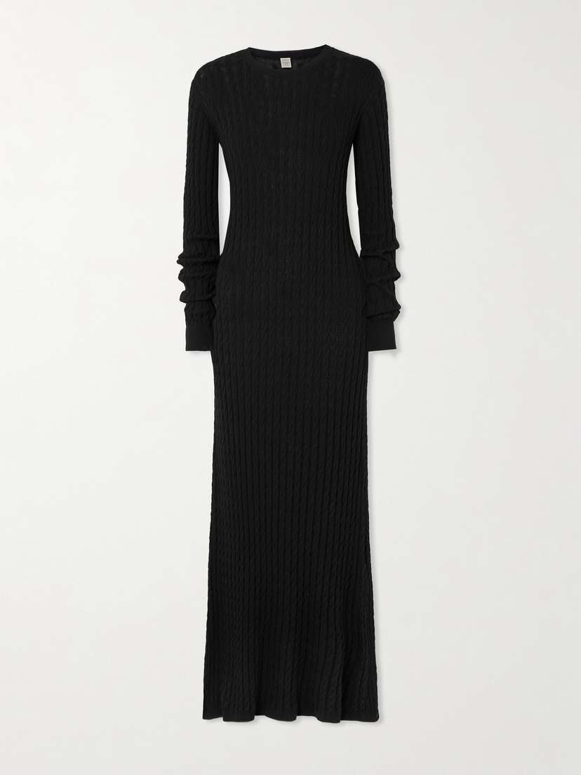 TOTEME Cable-knit Wool Maxi Dress