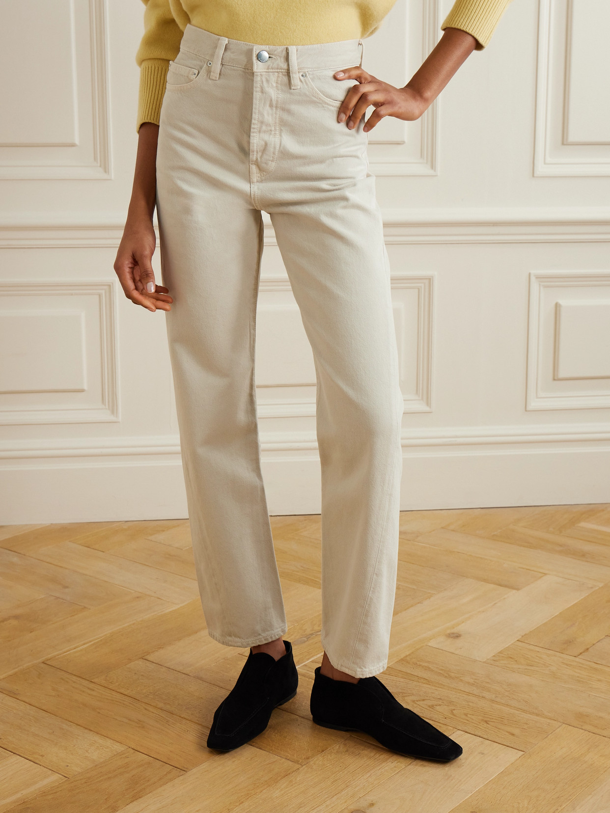 Totême Mid-rise Straight-leg Organic Jeans In Neutrals
