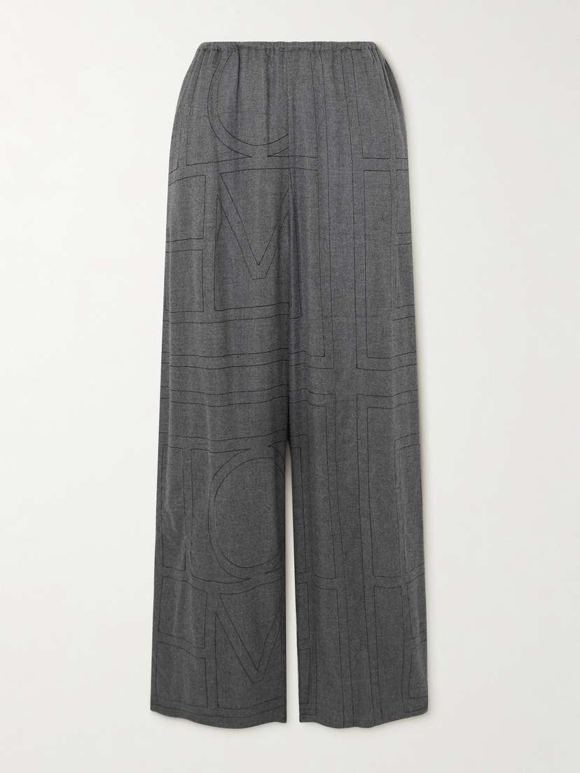 TOTEME Embroidered Lenzing™ Modal-flannel Pants