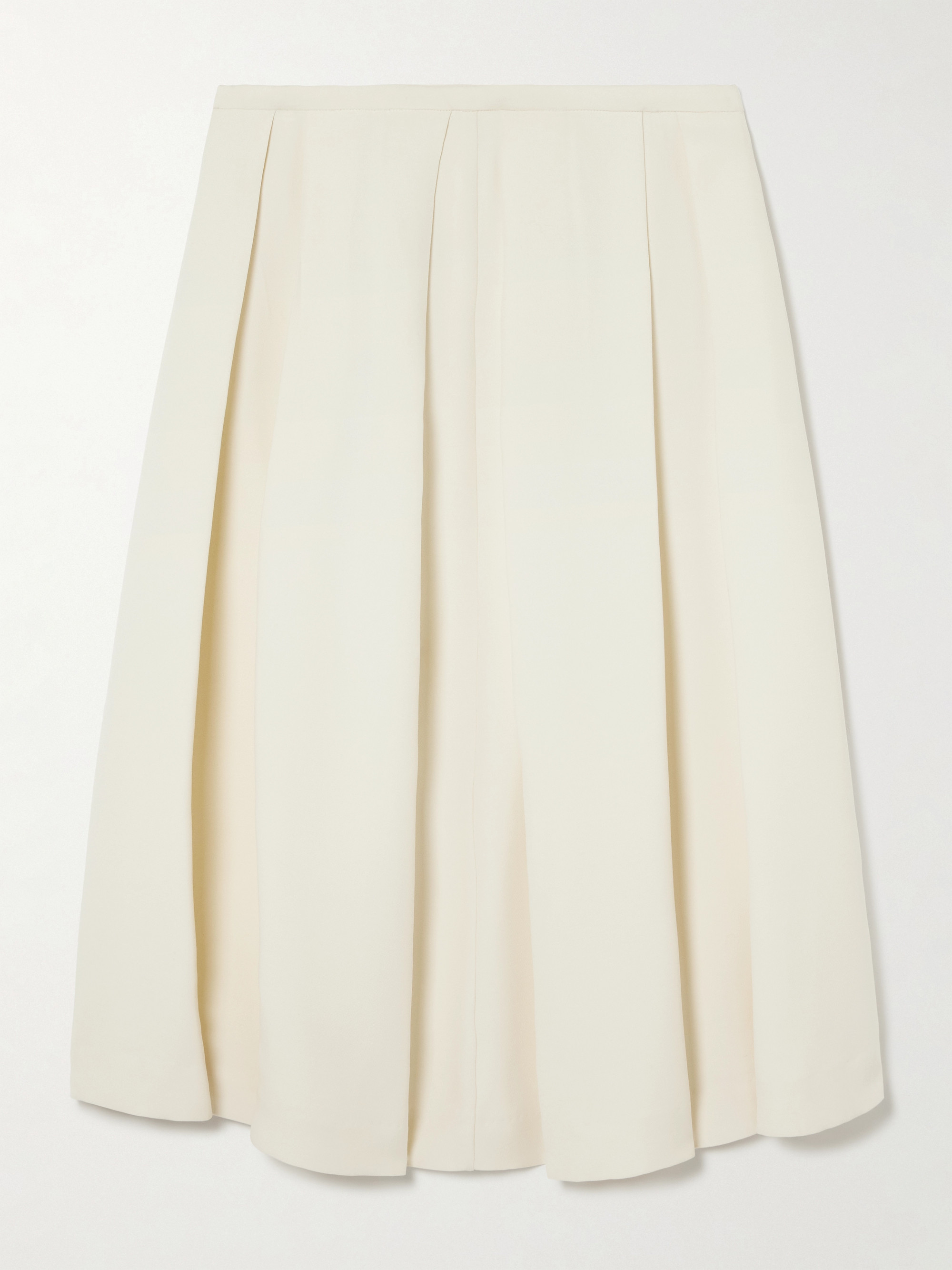 TOTEME Pleated wool and silk-blend midi skirt