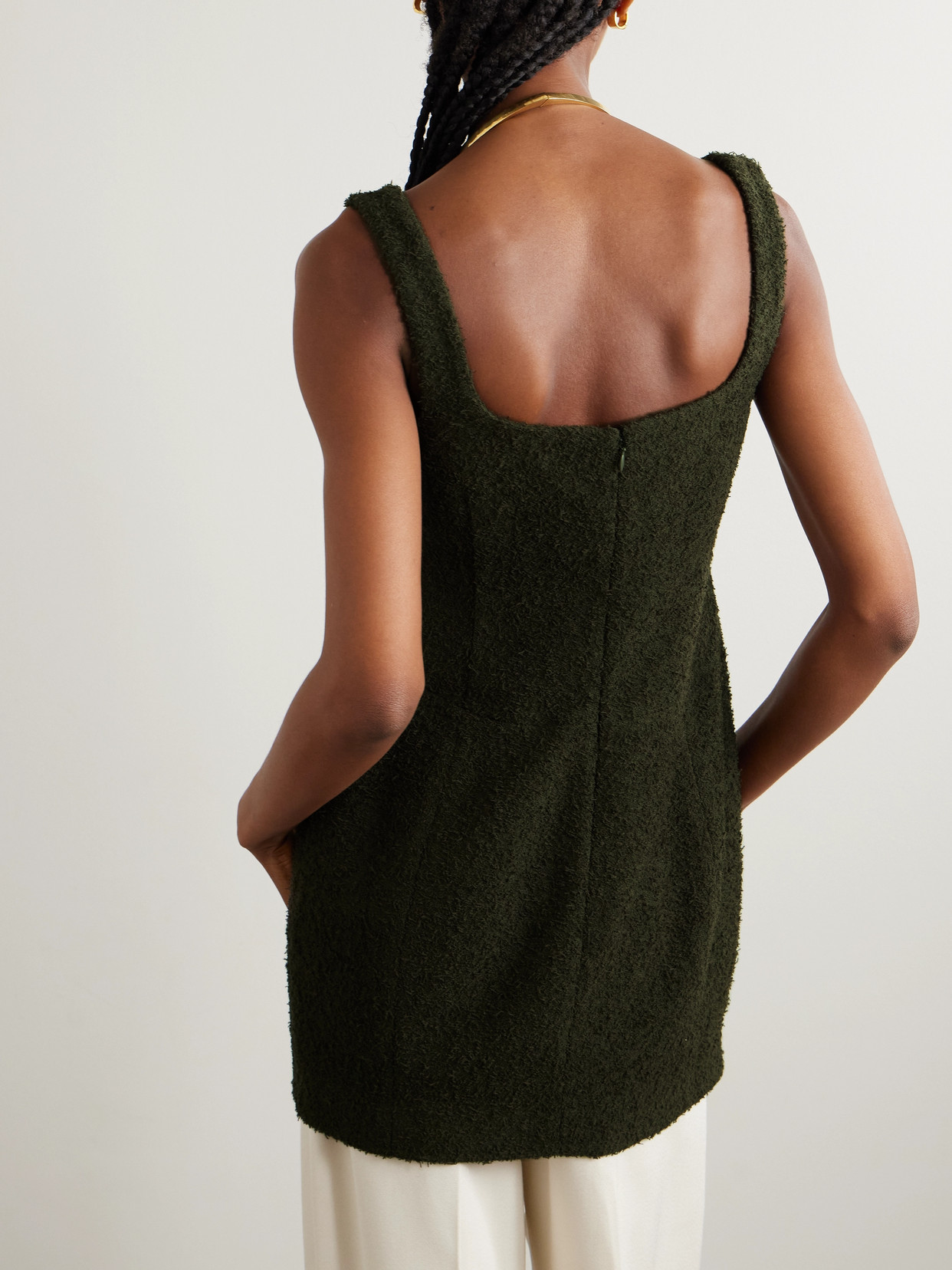 Wool-Blend Bouclé Top