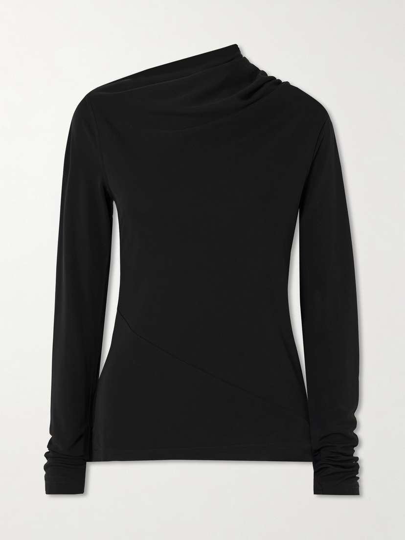TOTEME Draped Stretch-jersey Top